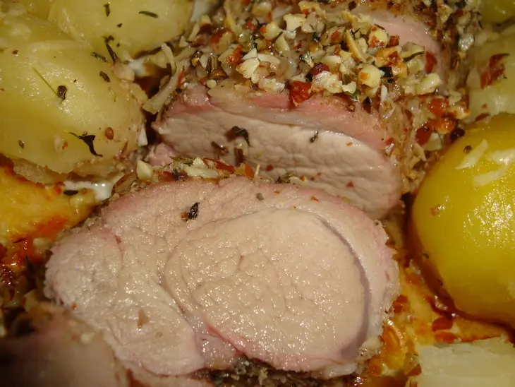 Сочное мясо в ореховой панировке: шаг 4