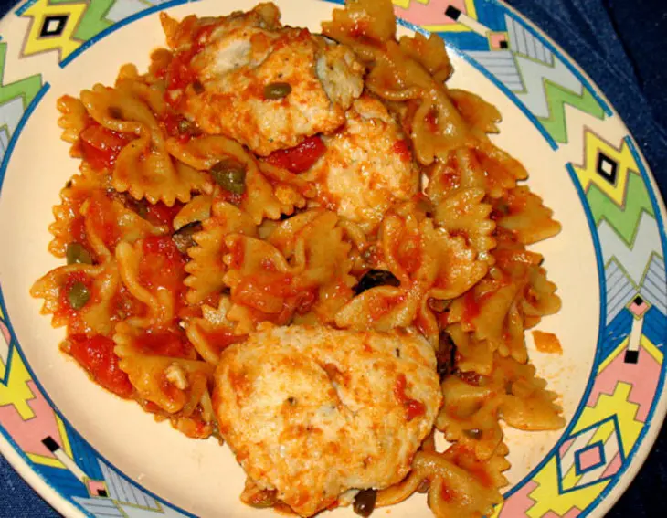 Паста (из цельного зерна) с томатным соусом и ньоками из пёстрого окуня (тилапии): шаг 7