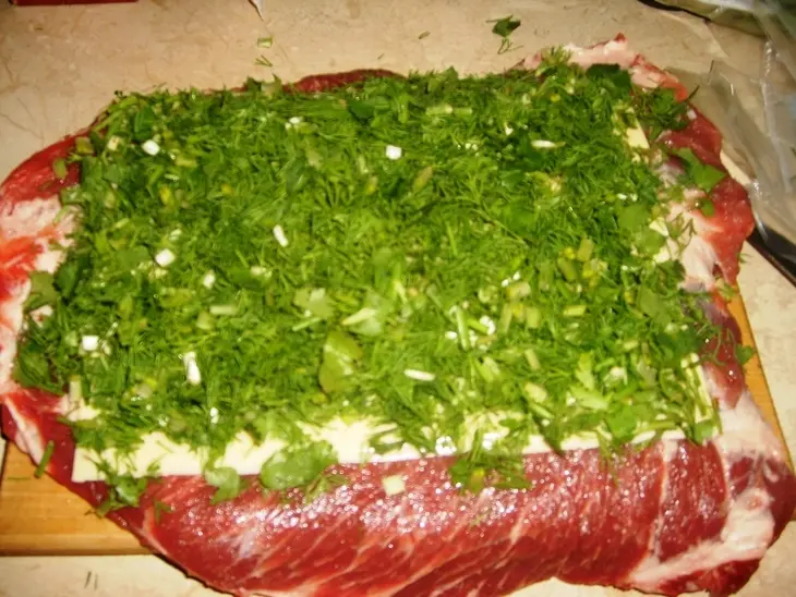 Мясной рулет "мраморный": шаг 3