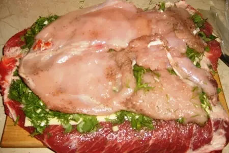 Мясной рулет "мраморный": шаг 4