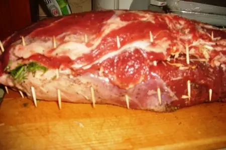 Мясной рулет "мраморный": шаг 6