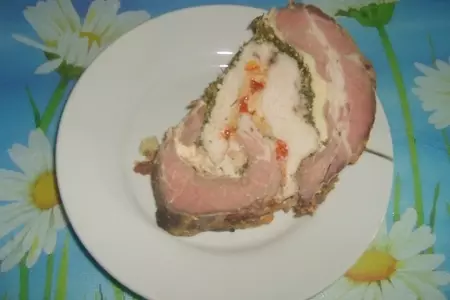 Мясной рулет "мраморный": шаг 8