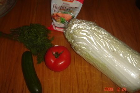 Легкий салатик на ужин: шаг 1