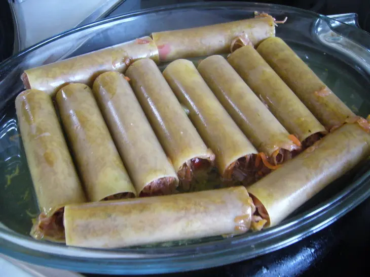 Каннеллони с квашеной капустой под томатным соусом: шаг 4