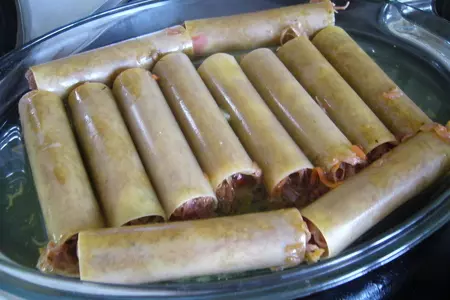 Каннеллони с квашеной капустой под томатным соусом: шаг 4