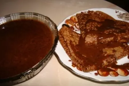 Шоколадные блинчики с шоколадным соусом: шаг 4