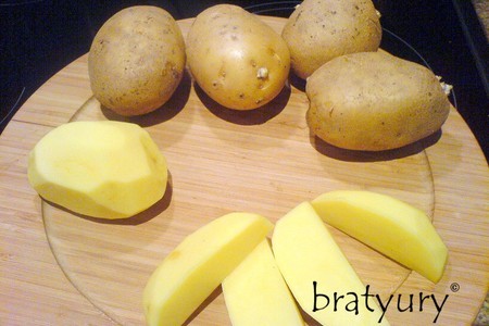 Картофель ломтиками, печёный на решётке в духовке: шаг 1
