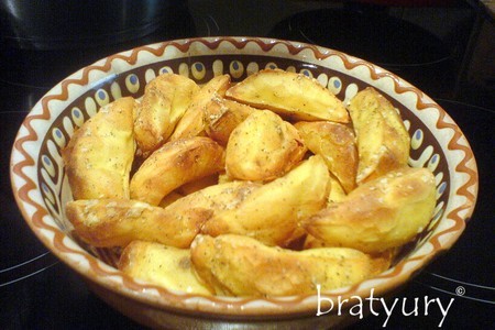 Картофель ломтиками, печёный на решётке в духовке: шаг 8