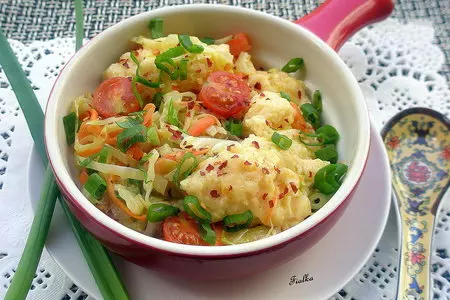 Галушки с овощами: шаг 1