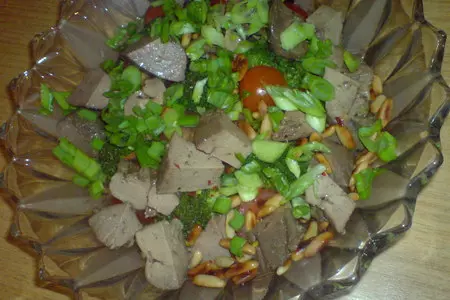 Салат из брокколи и птичьей печени: шаг 4