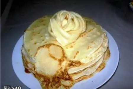 Блины на кефире и сырный салат в блинчиках: шаг 2