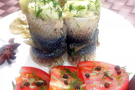 Роллы с маринованных сардин с картофельным пюре и пармезаном: шаг 1