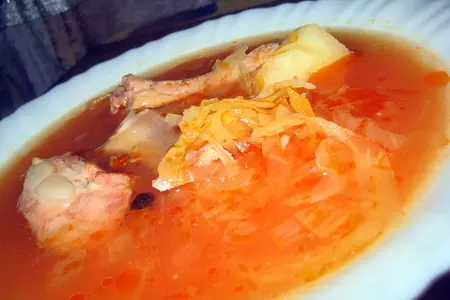 Щи из квашенной капусты суточные.: шаг 1