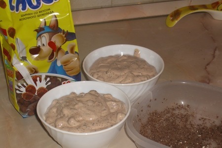 Мороженое с шоколадной крошкой и сухим завтраком choco: шаг 3