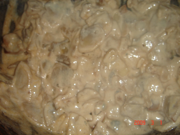 Картофельно-мясные котлеты с нежным грибным соусом.: шаг 5