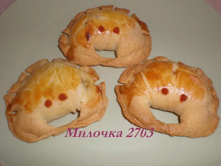 Пирожки «крабики»: шаг 7
