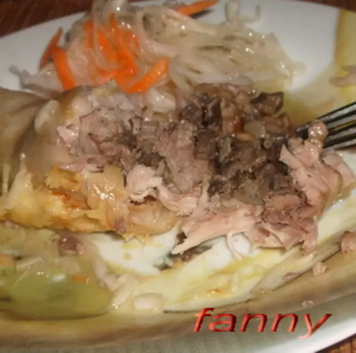 Куриные голени,  фаршированные грибами и печенкой: шаг 4