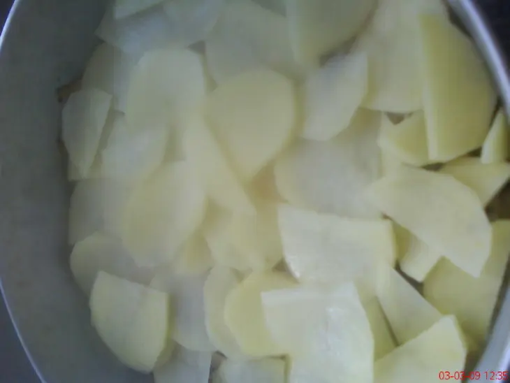 Запеканка с грибами ,картошкой и курицей: шаг 3