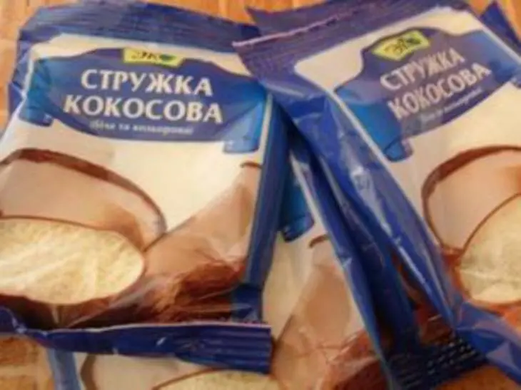Торт "голубая лагуна" из кокосовой стружки.: шаг 1