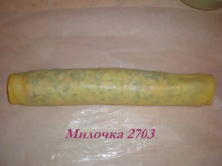Сырный рулет "сырное трио": шаг 6