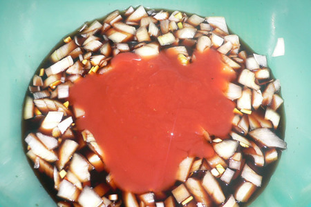 Мясо куриное, маринованное в кетчупе и соевом соусе: шаг 2