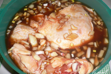 Мясо куриное, маринованное в кетчупе и соевом соусе: шаг 3