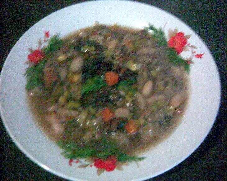 Густой грибной суп с  фасолью и овощами (постный): шаг 3