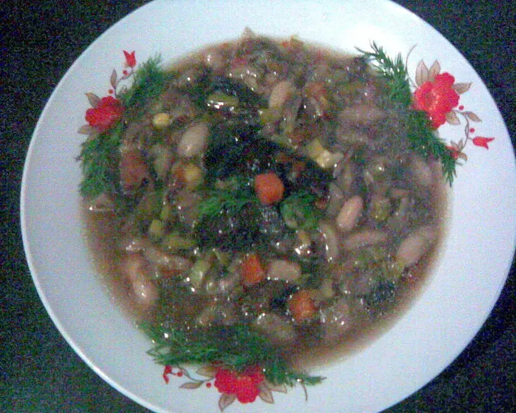 Густой грибной суп с  фасолью и овощами (постный): шаг 6