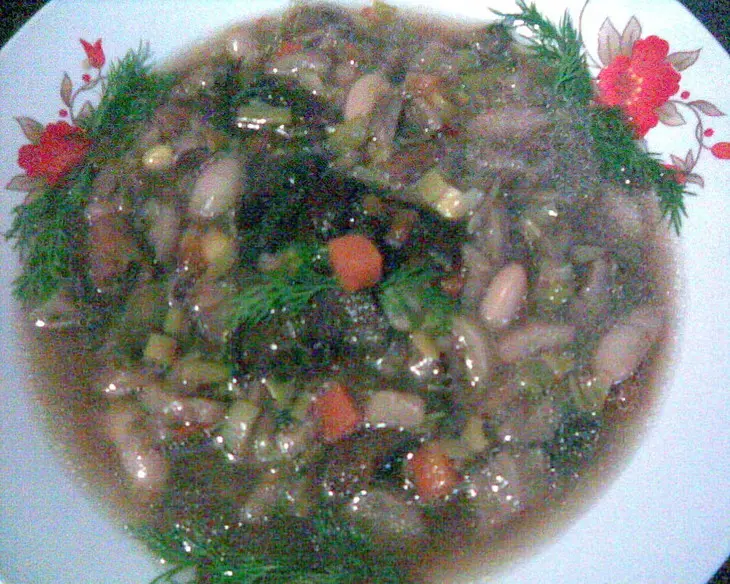 Густой грибной суп с  фасолью и овощами (постный): шаг 7