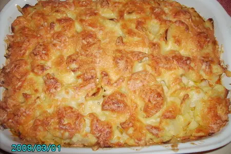 Картошка с фишштебхеноми (рыбные палочьки): шаг 4