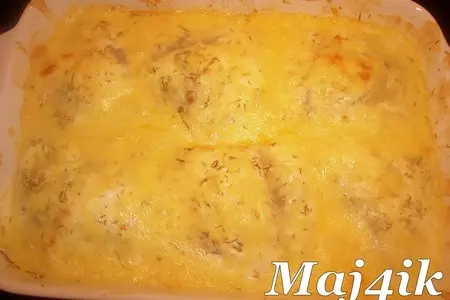 Необычные голубцы с фаршем, грибами и гречкой под сырной шапкой: шаг 7