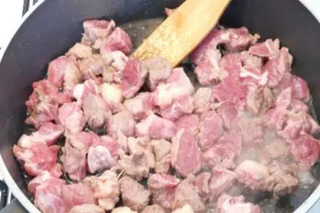 Мясо + овощи + лаваш = "сюрприз".: шаг 2