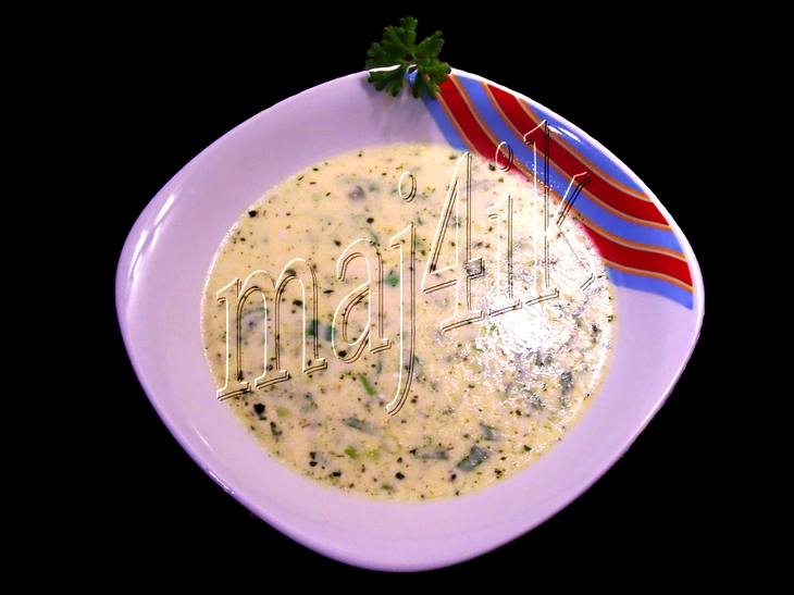 Суп из зелёного лука с сыром: шаг 5