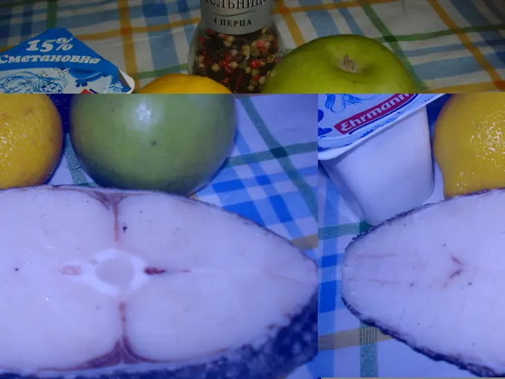 Рыба запеченная с яблоками: шаг 1