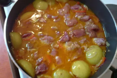 "мясо по-восточному" в кисло-сладком соусе: шаг 7