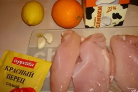 Куриная грудка в остром апельсиновом соусе: шаг 1