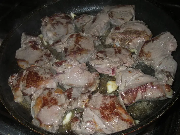 Рагу из баранины с фасолью и овощами: шаг 1