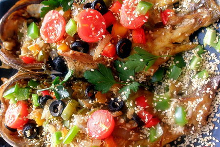 Рыба с помидорами черри и маслинами запеченая в духовке: шаг 3