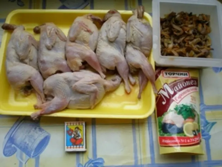 Фаршированные перепела: шаг 1
