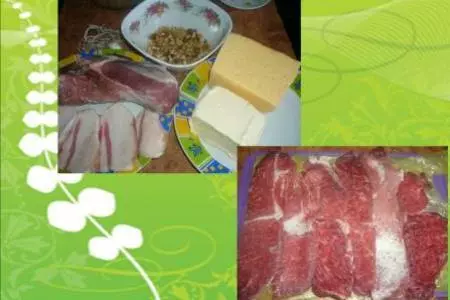 Пикантный орехово-сырный рулет: шаг 1