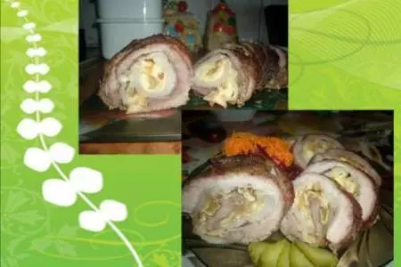 Пикантный орехово-сырный рулет: шаг 6