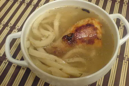 Домашняя лапша в горшочке с курочкой: шаг 3