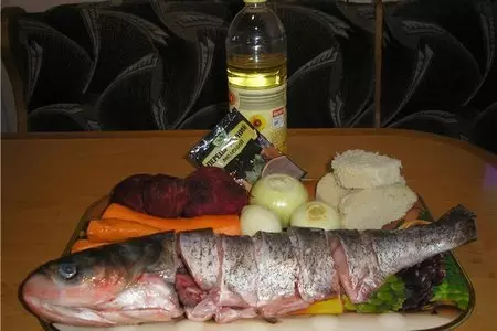 Толстолобик фаршированный с овощами: шаг 1