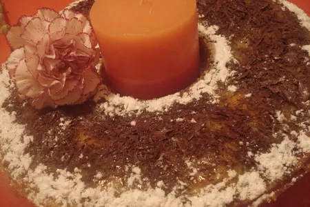 "грушевый пирог с шоколадом и фундуком"для любителей шоколада: шаг 2