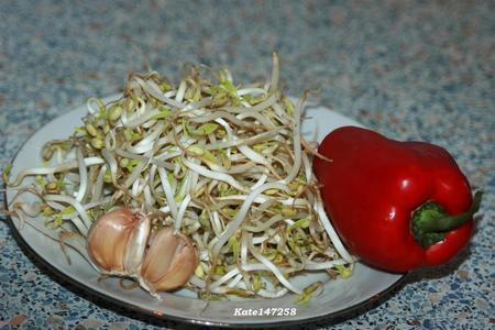 Салат с соевыми ростками и печёной паприкой: шаг 1
