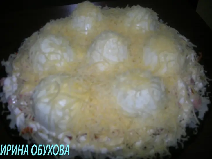 Салат "сугробы": шаг 1