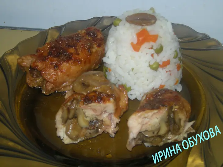 Куриные рулеты с грибами: шаг 1