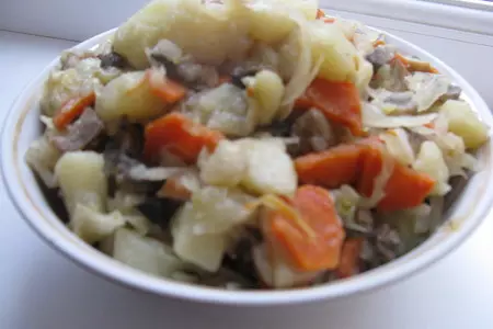 Овощное рагу с шампиньонами: шаг 5