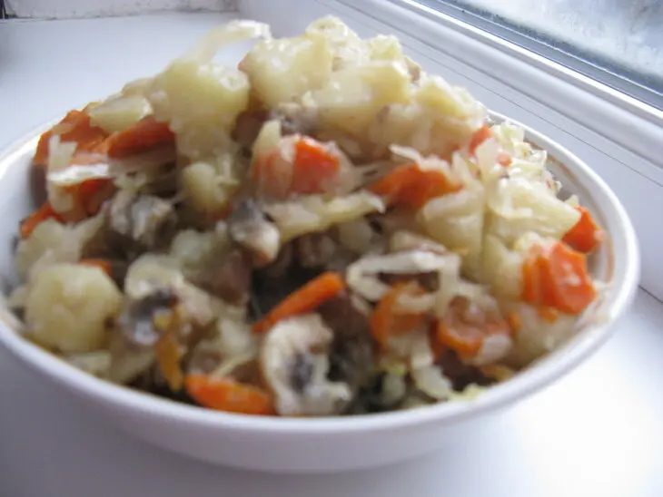 Овощное рагу с шампиньонами: шаг 7