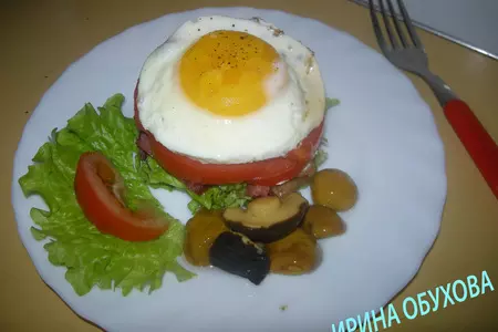 Яичница с беконом  и креветками: шаг 1